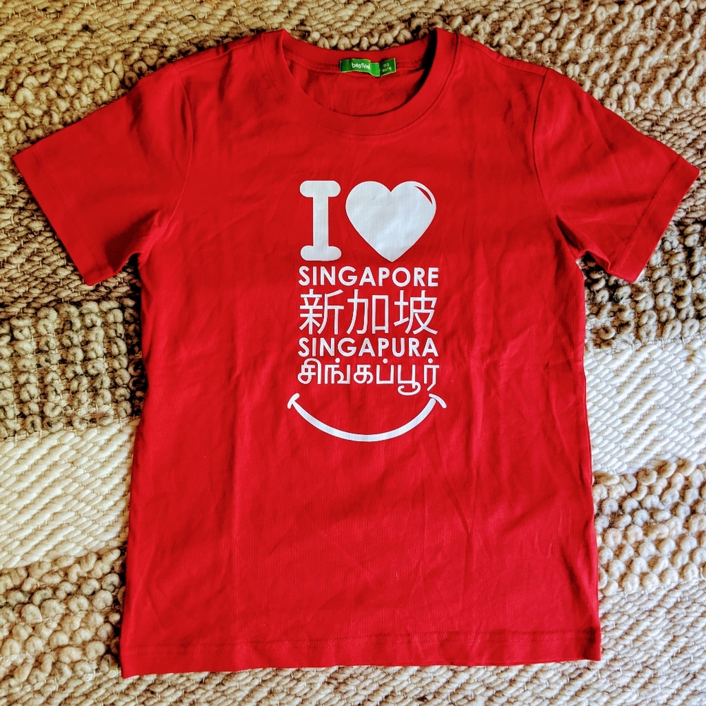 NWOT I Love Singapore Kids tee